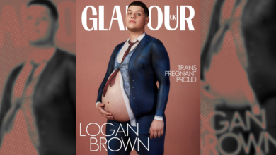 Logan Brown is opening up about the experiences of being a pregnant trans man, and the hurdles he's jumped through in the health care system. (Photo: Glamour UK)