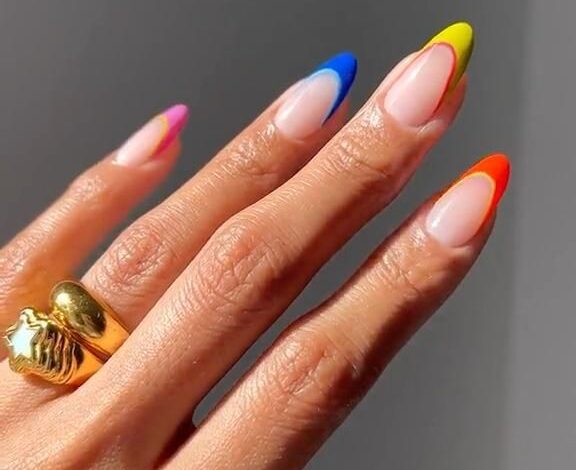 Colourful French tip nails are the dreamiest way to update your summer mani