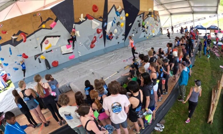 Eagle Climbing and Fitness athletes compete at Mountain Games youth climbing competition
