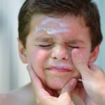Be sure to smooth sunscreen on your child 30 minutes before sending them out to play in the sun and reapply about every two hours.