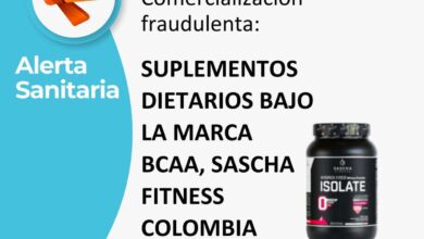 Sascha Fitness brand products do not have Invima health registration
