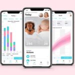 baby+ pink background on a smartphone is a baby tracking app