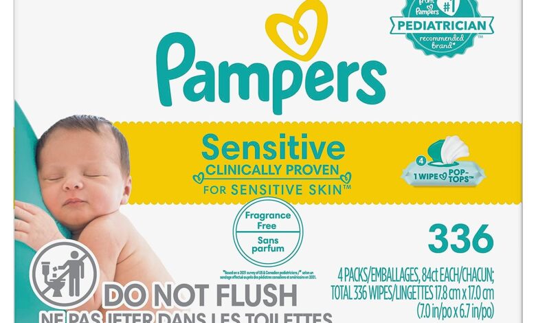 Pampers Sensitive Baby Wipes 336 Count