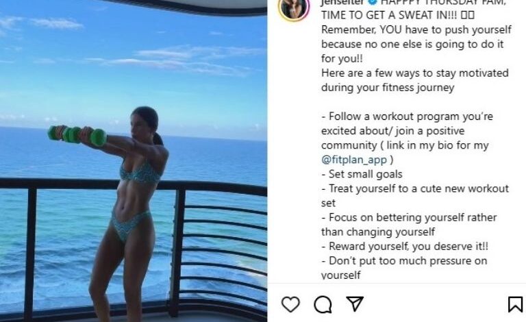 Jen Selter teaches us how to lose weight at 55 and tone the legs and abdomen with 2 exercises