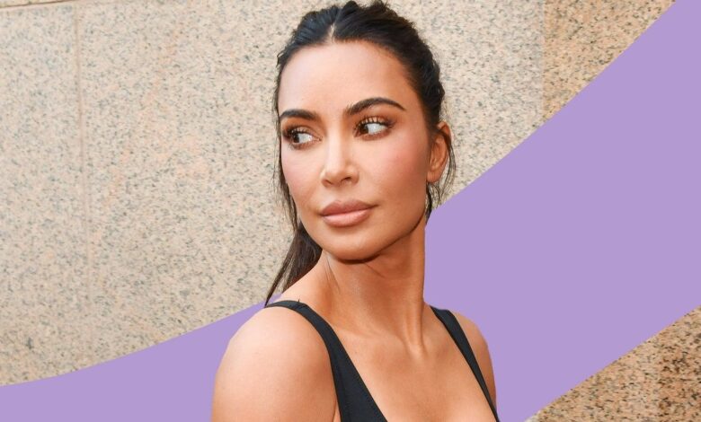 Kim Kardashian has gone peak 2007 messy bun