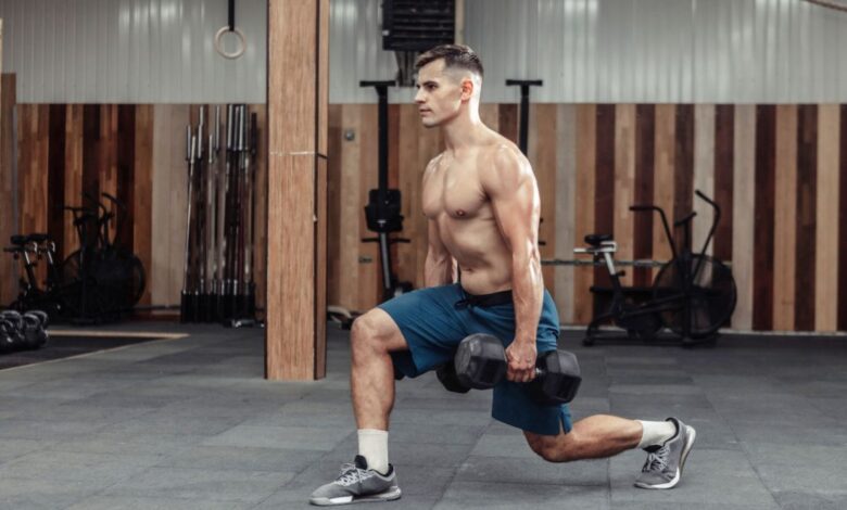 This 3-move functional fitness workout with dumbbells strengthens muscles all over