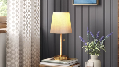 Brighten up a dark corner with this tiny $12 lamp from Target