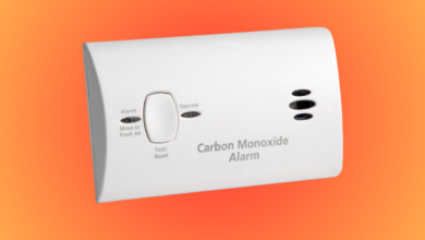 My Airbnb didn't have a carbon monoxide detector, so I bought this portable one — it's down to $18 at Amazon