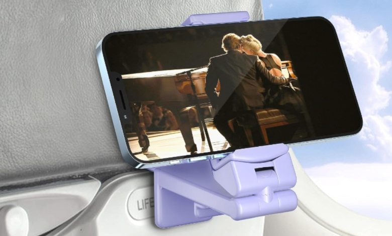 This phone mount, on sale for $10, lets you watch movies hands-free