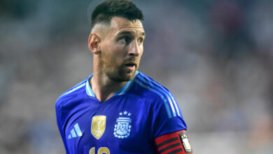 LANDOVER, MD - JUNE 14: Lionel Messi #10 of the Argentina National Team looks on during a game between Guatemala and Argentina at FedexField on June 14, 2024 in Landover, Maryland. (Photo by Jose L Argueta/ISI Photos/Getty Images)