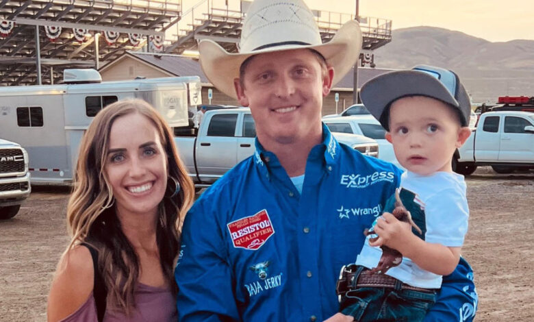 Rodeo star Spencer Wright's 3-year-old son, Levi, has died following toy tractor accident
