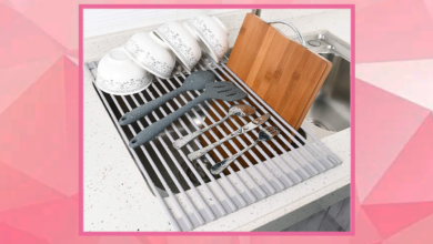 I'm a pro shopper who loves this roll-up dish rack: It's $25 at Amazon