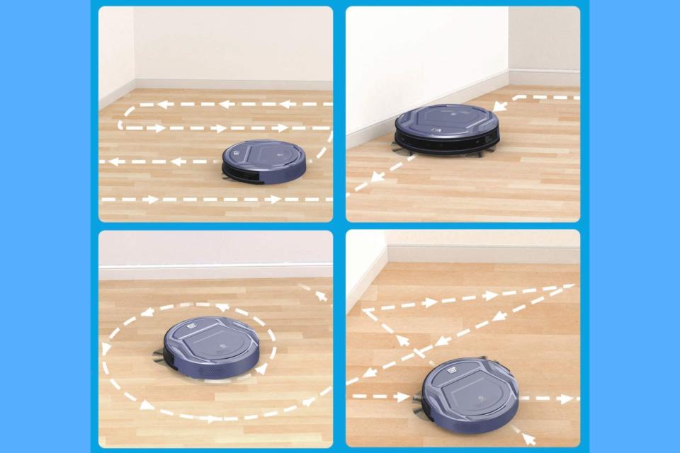 Robovac's four different positions on the floor.